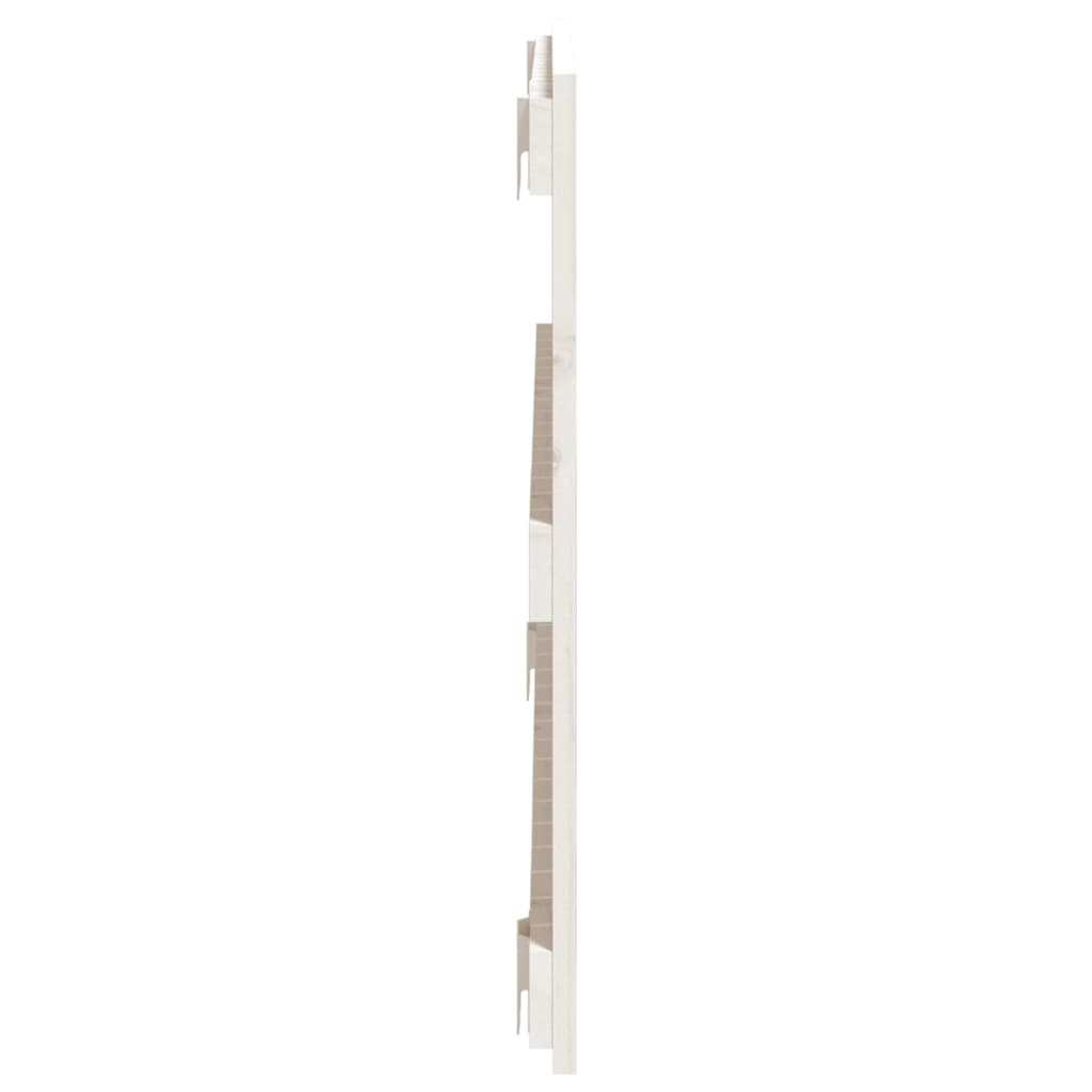 Tăblie de pat pentru perete, alb, 95,5x3x60 cm, lemn masiv pin - Lando