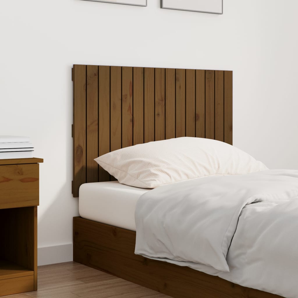 Tăblie de pat pentru perete, maro miere, 95,5x3x60 cm - Lando