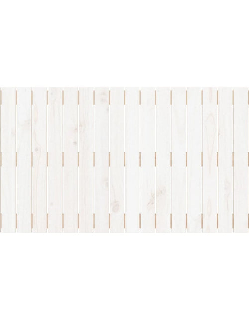 Încărcați imaginea în vizualizatorul Galerie, Tăblie de pat pentru perete, alb, 127,5x3x60 cm, lemn masiv pin - Lando
