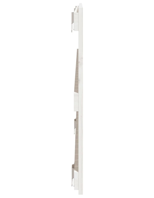 Încărcați imaginea în vizualizatorul Galerie, Tăblie de pat pentru perete, alb, 127,5x3x60 cm, lemn masiv pin - Lando
