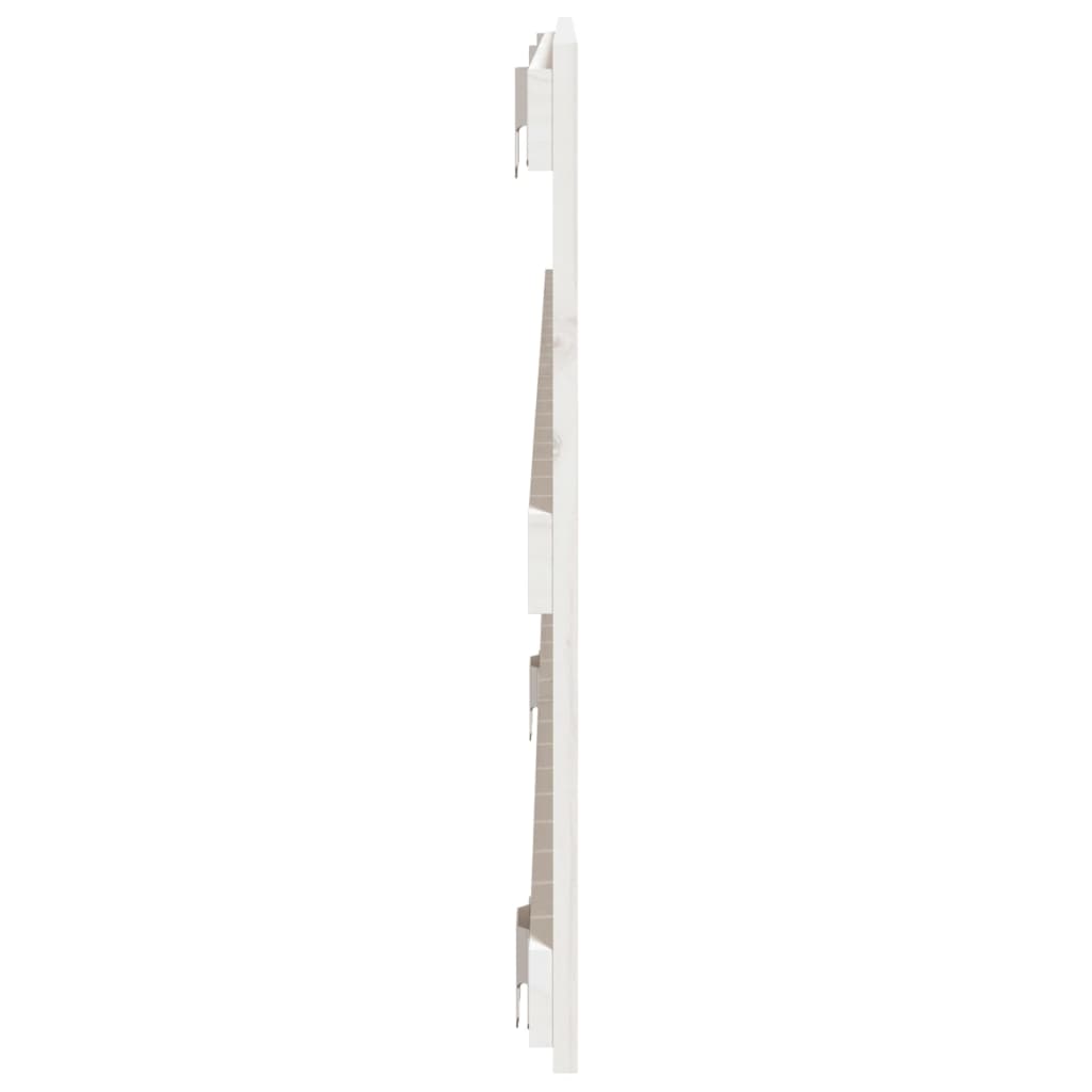 Tăblie de pat pentru perete, alb, 127,5x3x60 cm, lemn masiv pin - Lando
