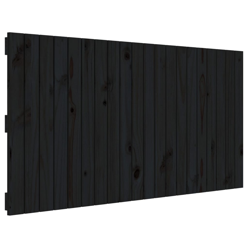 Tăblie de pat pentru perete, negru, 127,5x3x60 cm - Lando