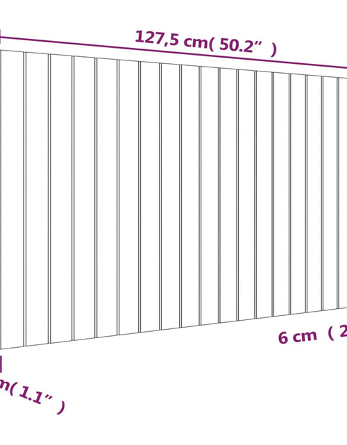 Încărcați imaginea în vizualizatorul Galerie, Tăblie de pat pentru perete, negru, 127,5x3x60 cm - Lando
