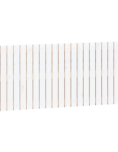 Загрузите изображение в средство просмотра галереи, Tăblie de pat pentru perete, alb, 147x3x60 cm, lemn masiv pin - Lando
