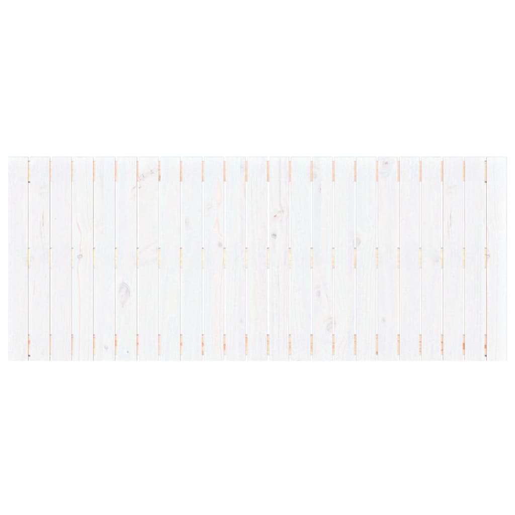 Tăblie de pat pentru perete, alb, 147x3x60 cm, lemn masiv pin - Lando