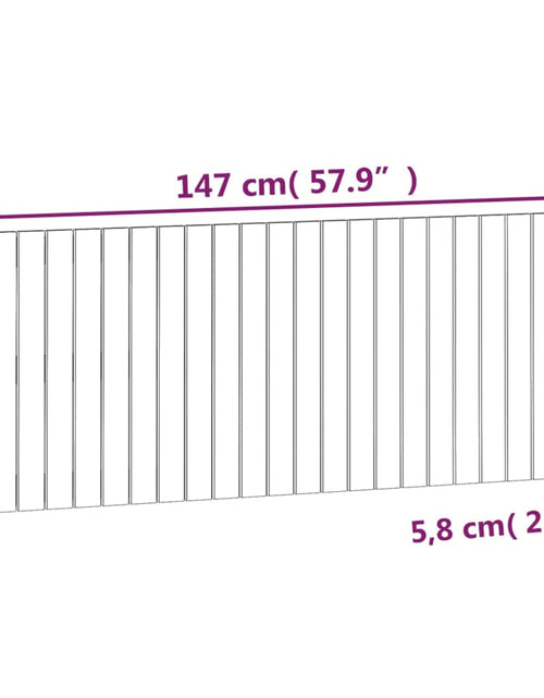 Загрузите изображение в средство просмотра галереи, Tăblie de pat pentru perete, alb, 147x3x60 cm, lemn masiv pin - Lando
