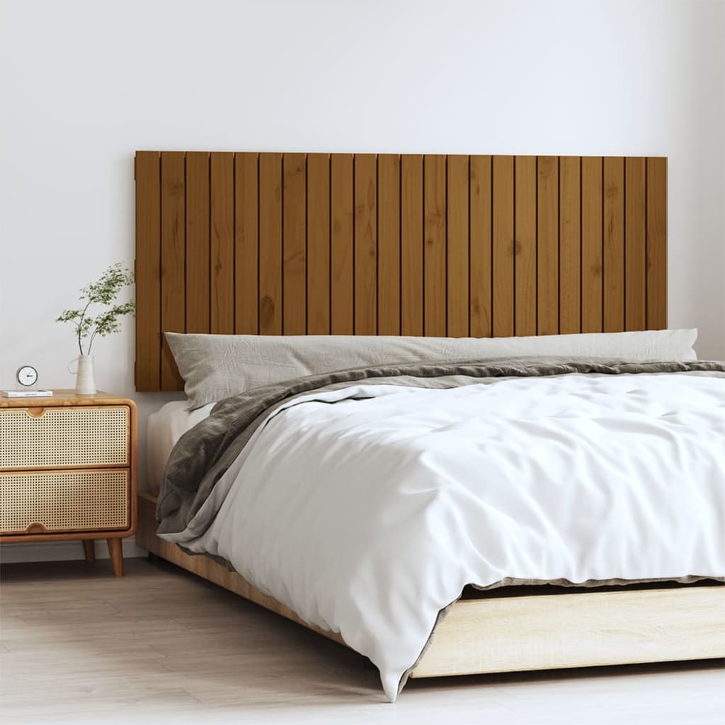 Tăblie de pat pentru perete, maro miere, 147x3x60 cm - Lando