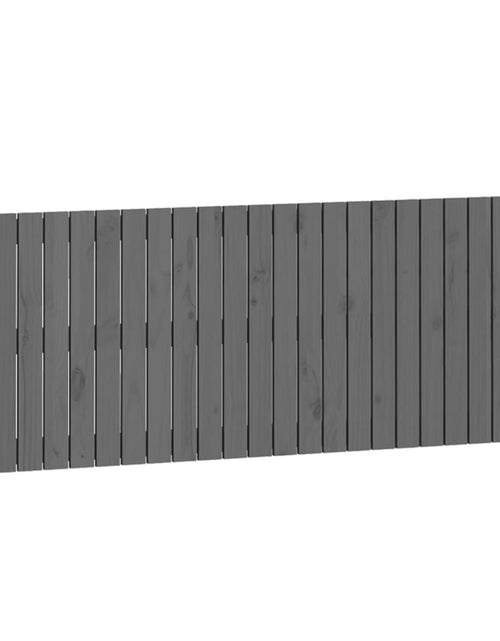 Загрузите изображение в средство просмотра галереи, Tăblie de pat pentru perete, gri, 159,5x3x60 cm, lemn masiv pin - Lando
