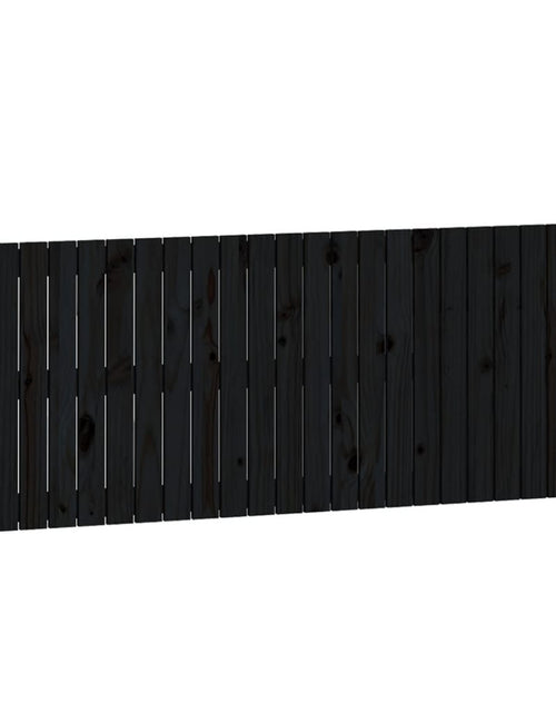 Încărcați imaginea în vizualizatorul Galerie, Tăblie de pat pentru perete, negru, 159,5x3x60 cm - Lando

