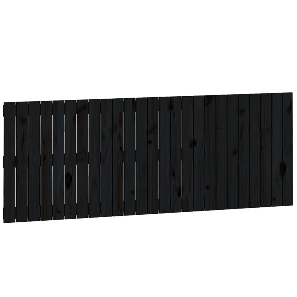 Tăblie de pat pentru perete, negru, 159,5x3x60 cm - Lando
