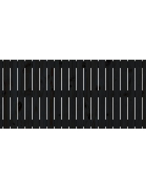 Загрузите изображение в средство просмотра галереи, Tăblie de pat pentru perete, negru, 159,5x3x60 cm - Lando
