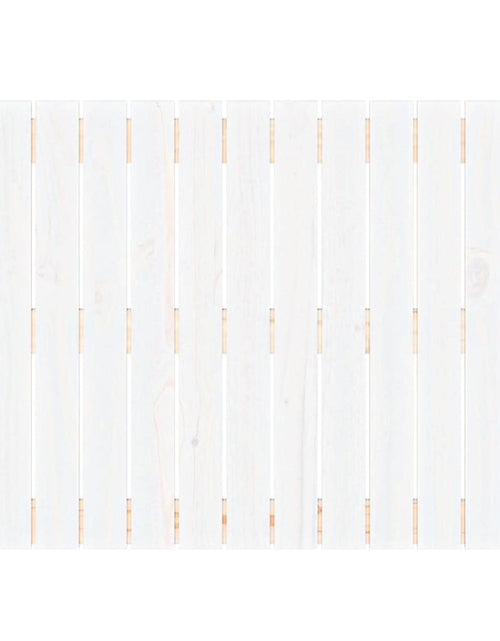 Încărcați imaginea în vizualizatorul Galerie, Tăblie de pat pentru perete, alb, 82,5x3x60 cm, lemn masiv pin - Lando
