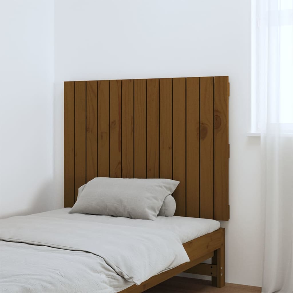 Tăblie de pat pentru perete, maro miere, 82,5x3x60 cm - Lando
