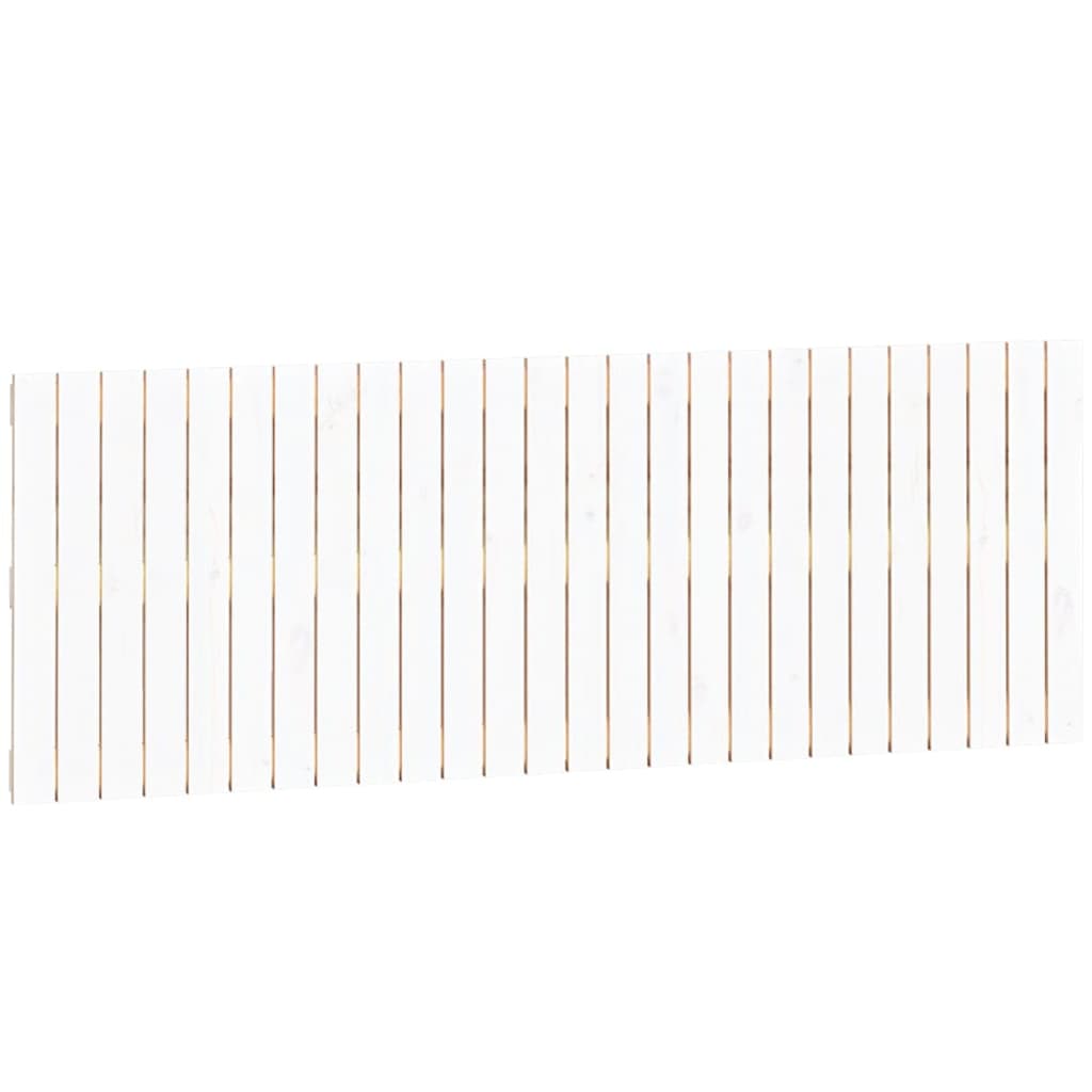 Tăblie de pat pentru perete, alb, 166x3x60 cm, lemn masiv pin - Lando