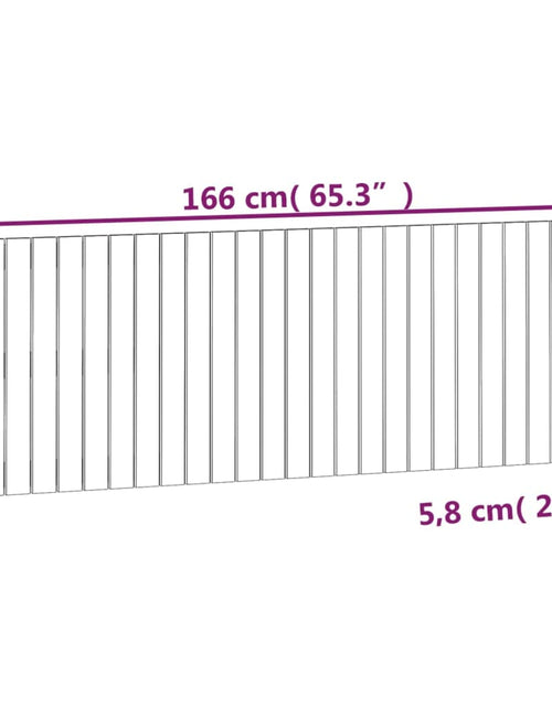 Încărcați imaginea în vizualizatorul Galerie, Tăblie de pat pentru perete, alb, 166x3x60 cm, lemn masiv pin - Lando
