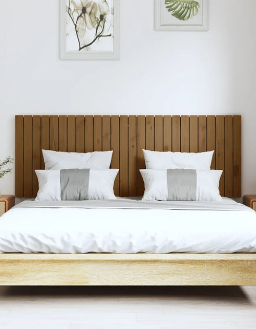 Încărcați imaginea în vizualizatorul Galerie, Tăblie de pat pentru perete, maro miere, 166x3x60 cm - Lando
