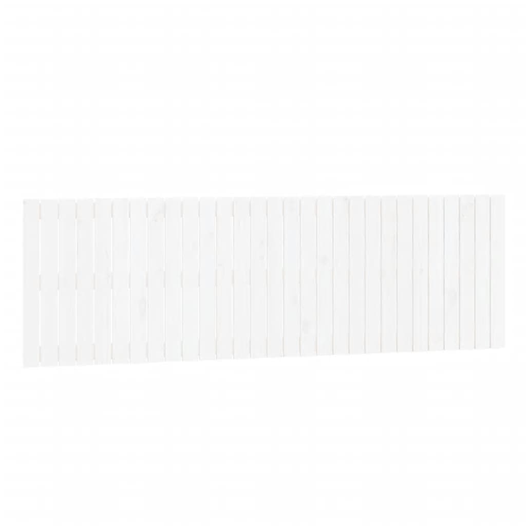 Tăblie de pat pentru perete, alb, 185x3x60 cm, lemn masiv pin - Lando