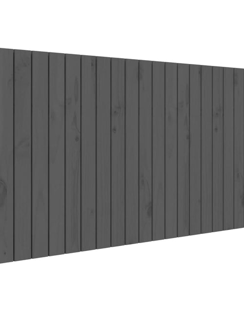 Încărcați imaginea în vizualizatorul Galerie, Tăblie de pat pentru perete, gri, 140x3x60 cm, lemn masiv pin - Lando
