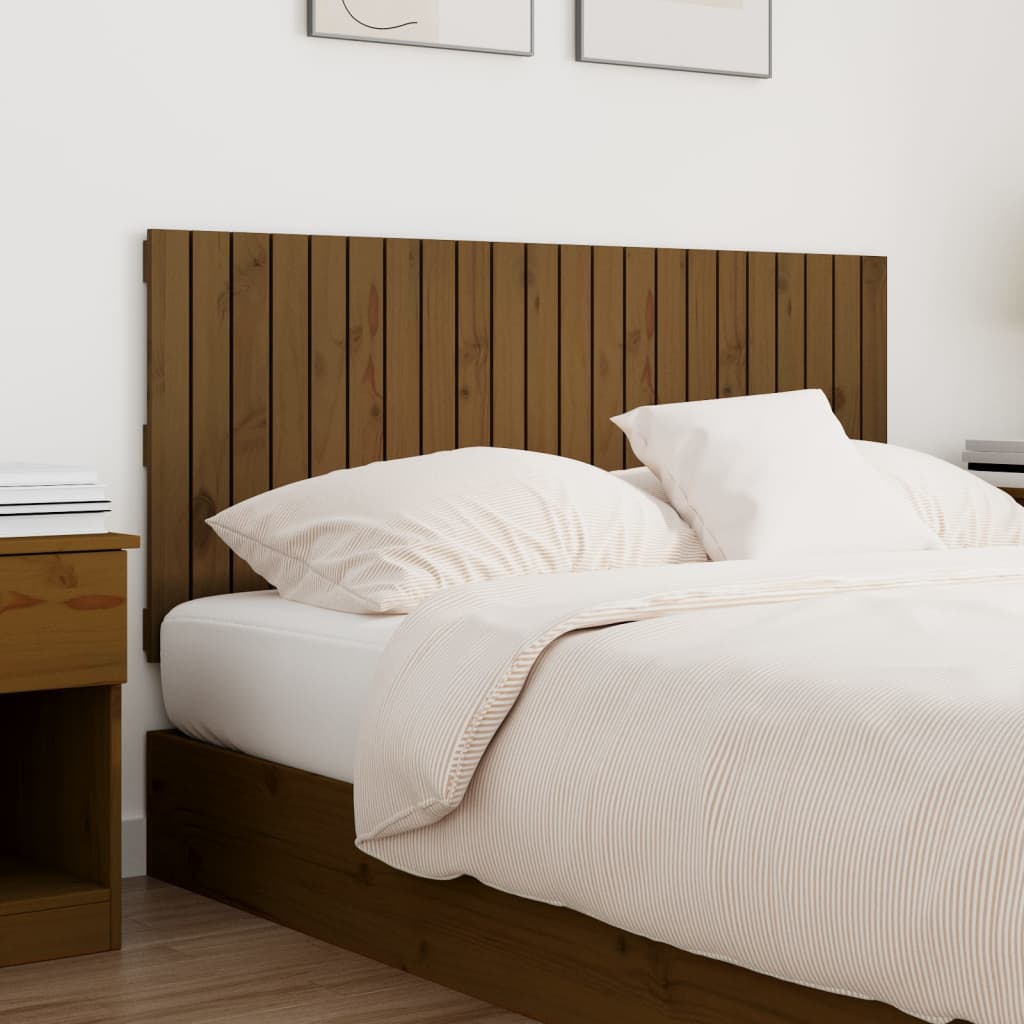 Tăblie de pat pentru perete, maro miere, 140x3x60 cm - Lando