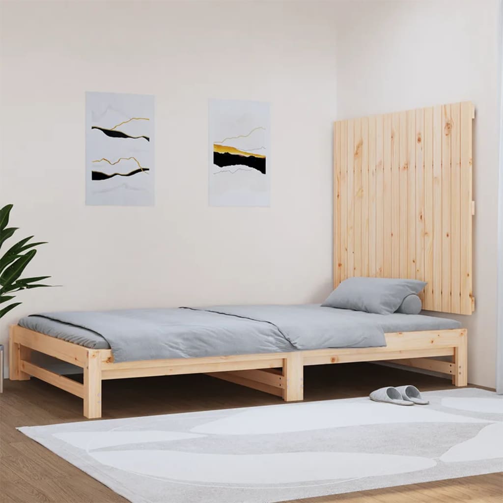 Tăblie de pat pentru perete, 108x3x90 cm, lemn masiv de pin - Lando