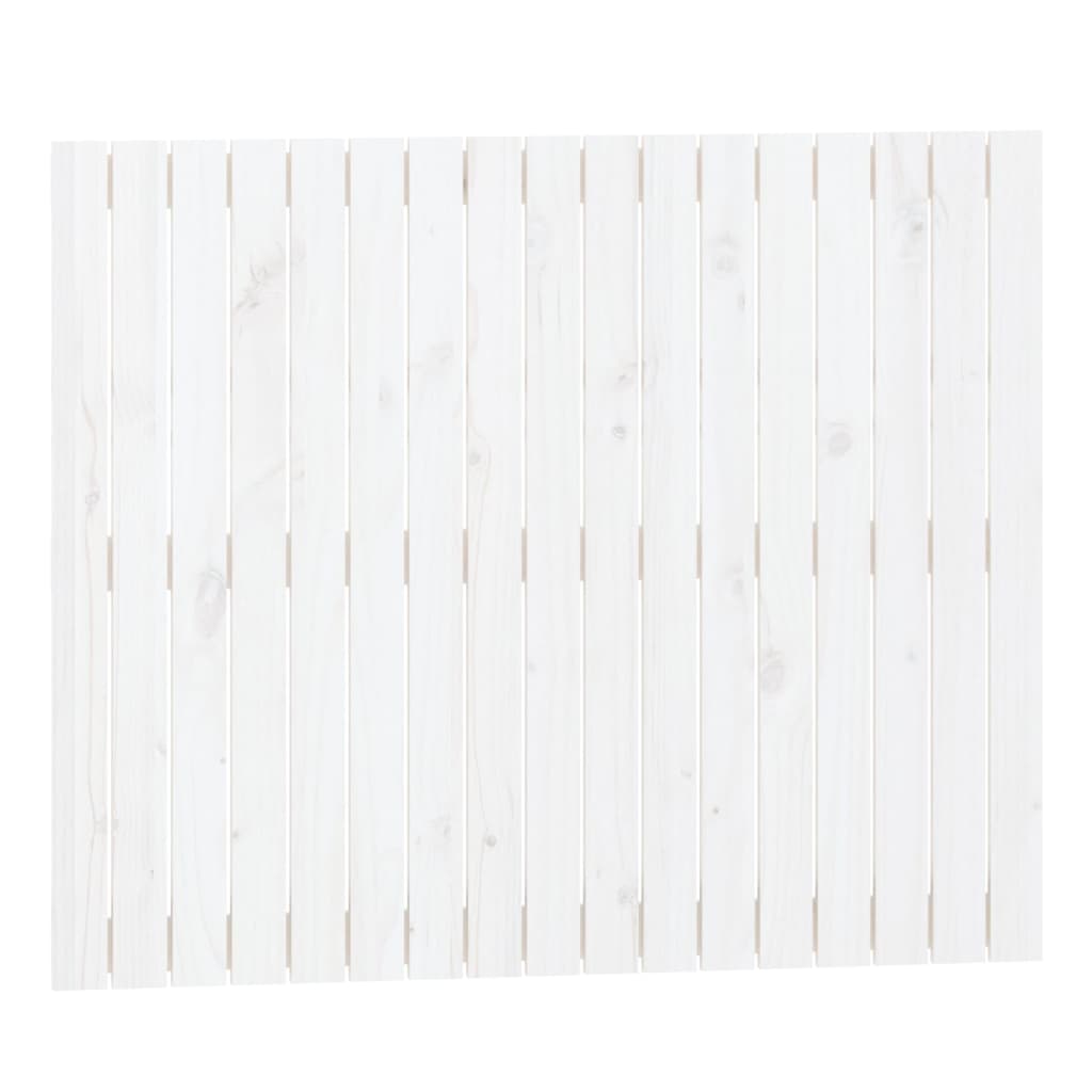 Tăblie de pat pentru perete, alb, 108x3x90 cm, lemn masiv pin - Lando