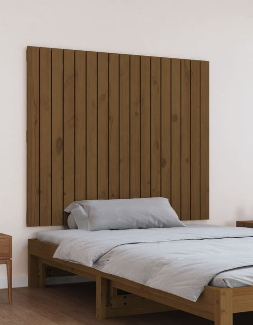 Încărcați imaginea în vizualizatorul Galerie, Tăblie de pat pentru perete, maro miere, 108x3x90 cm - Lando
