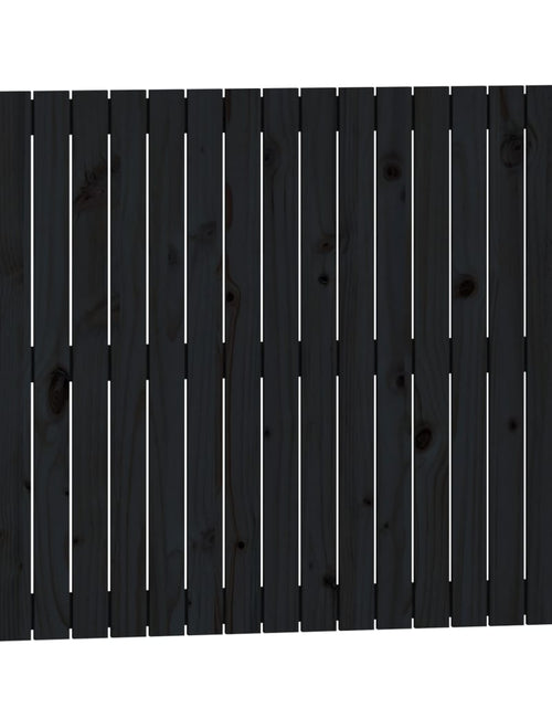 Încărcați imaginea în vizualizatorul Galerie, Tăblie de pat pentru perete, negru, 108x3x90 cm, lemn masiv pin - Lando
