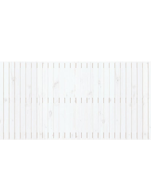 Загрузите изображение в средство просмотра галереи, Tăblie de pat pentru perete, alb, 204x3x90 cm, lemn masiv pin - Lando
