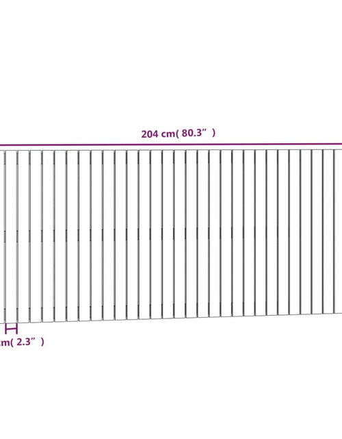 Încărcați imaginea în vizualizatorul Galerie, Tăblie de pat pentru perete, gri, 204x3x90 cm, lemn masiv pin - Lando
