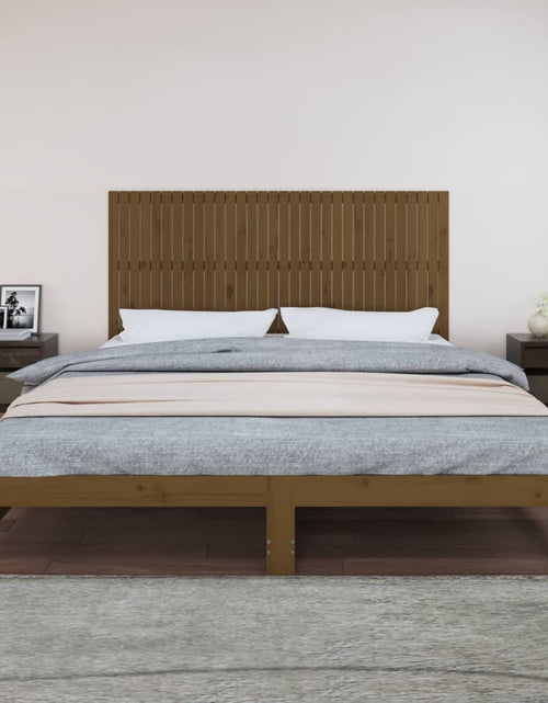 Încărcați imaginea în vizualizatorul Galerie, Tăblie de pat pentru perete, maro miere, 204x3x90 cm - Lando
