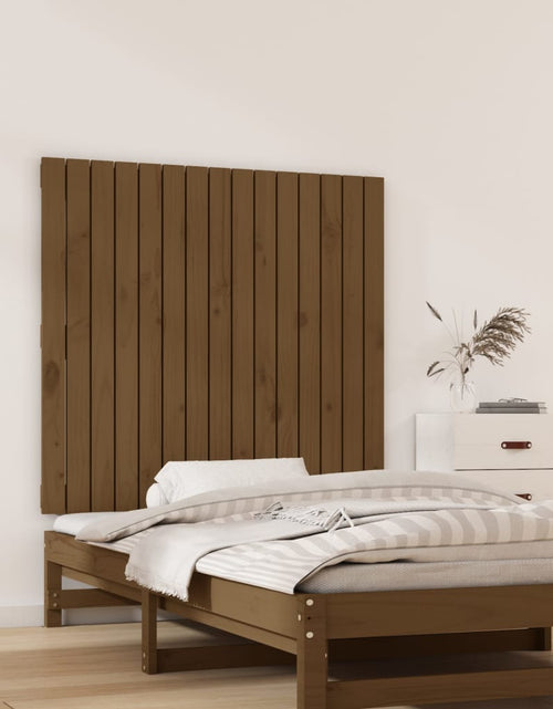 Încărcați imaginea în vizualizatorul Galerie, Tăblie de pat pentru perete, maro miere, 95,5x3x90 cm - Lando
