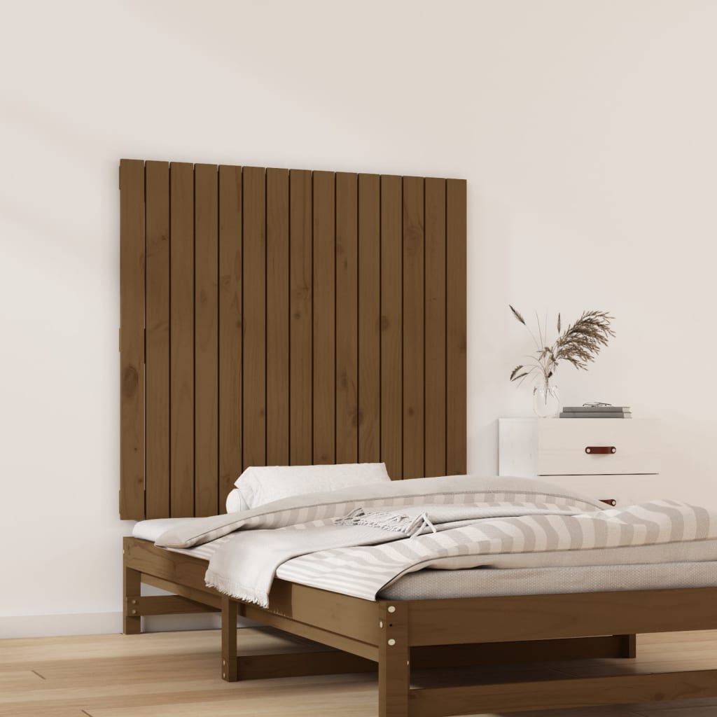 Tăblie de pat pentru perete, maro miere, 95,5x3x90 cm - Lando