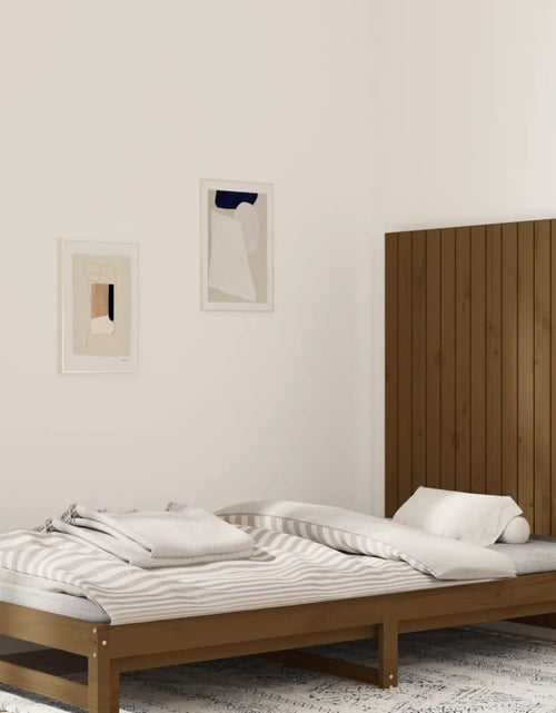 Загрузите изображение в средство просмотра галереи, Tăblie de pat pentru perete, maro miere, 95,5x3x90 cm - Lando
