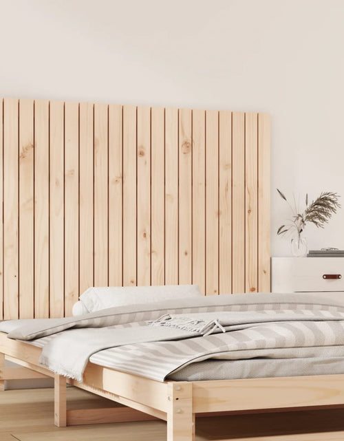 Încărcați imaginea în vizualizatorul Galerie, Tăblie de pat pentru perete, 127,5x3x90 cm, lemn masiv de pin - Lando
