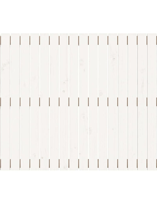 Încărcați imaginea în vizualizatorul Galerie, Tăblie de pat pentru perete, alb, 127,5x3x90 cm, lemn masiv pin - Lando
