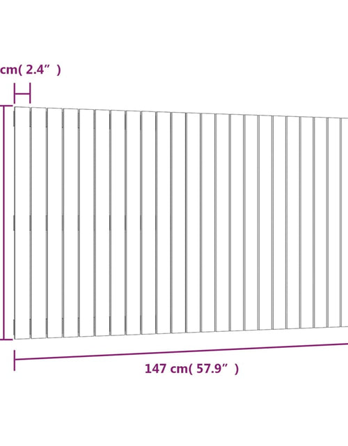 Încărcați imaginea în vizualizatorul Galerie, Tăblie de pat pentru perete, 147x3x90 cm, lemn masiv de pin - Lando
