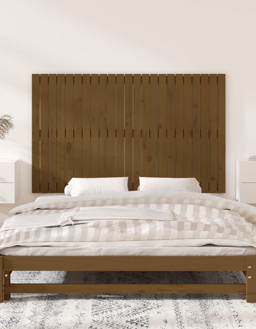Încărcați imaginea în vizualizatorul Galerie, Tăblie de pat pentru perete, maro miere, 147x3x90 cm - Lando
