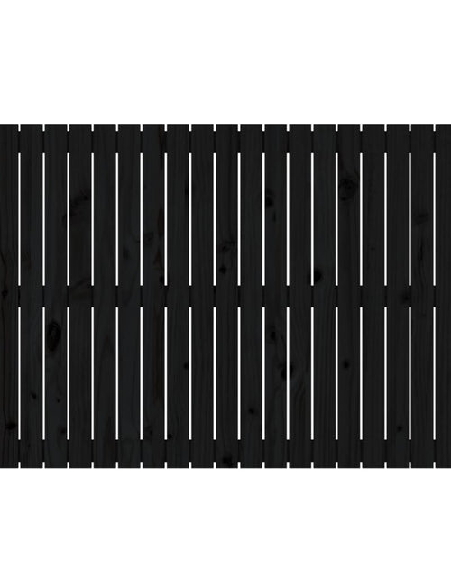 Загрузите изображение в средство просмотра галереи, Tăblie de pat pentru perete, negru, 147x3x90 cm, lemn masiv pin - Lando
