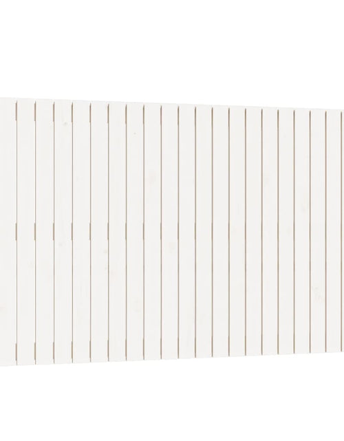 Încărcați imaginea în vizualizatorul Galerie, Tăblie de pat pentru perete, alb, 159,5x3x90 cm, lemn masiv pin - Lando
