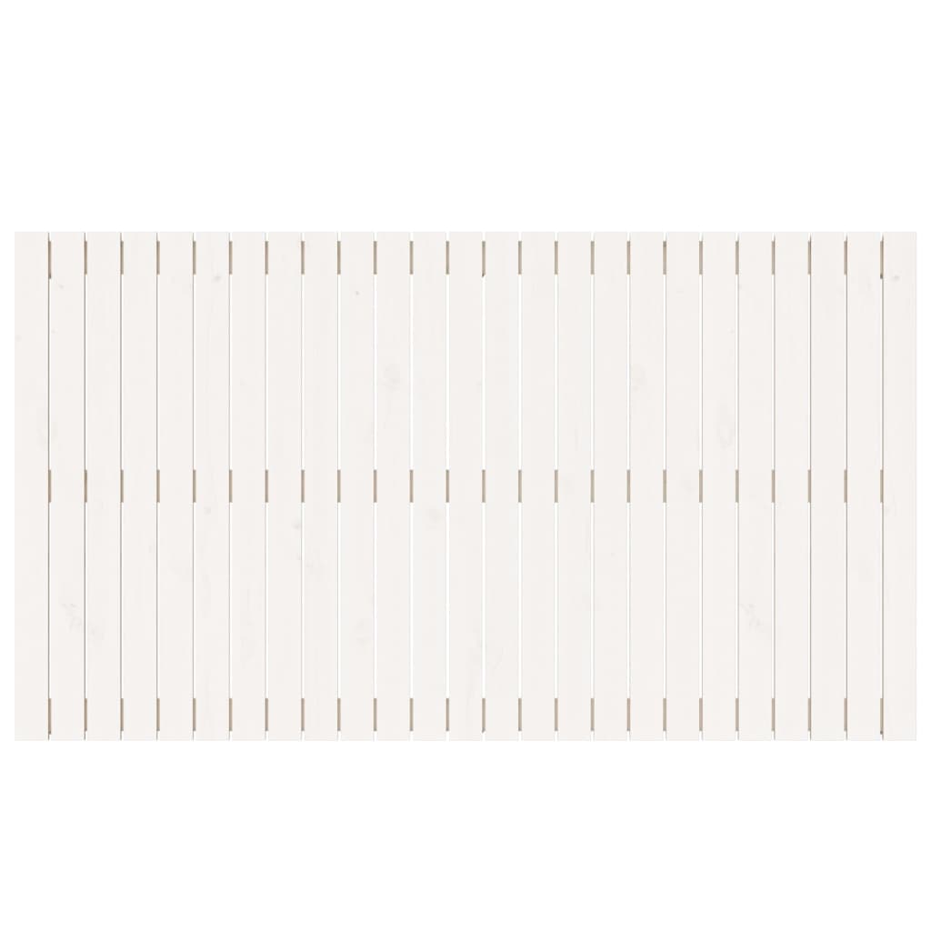 Tăblie de pat pentru perete, alb, 159,5x3x90 cm, lemn masiv pin - Lando