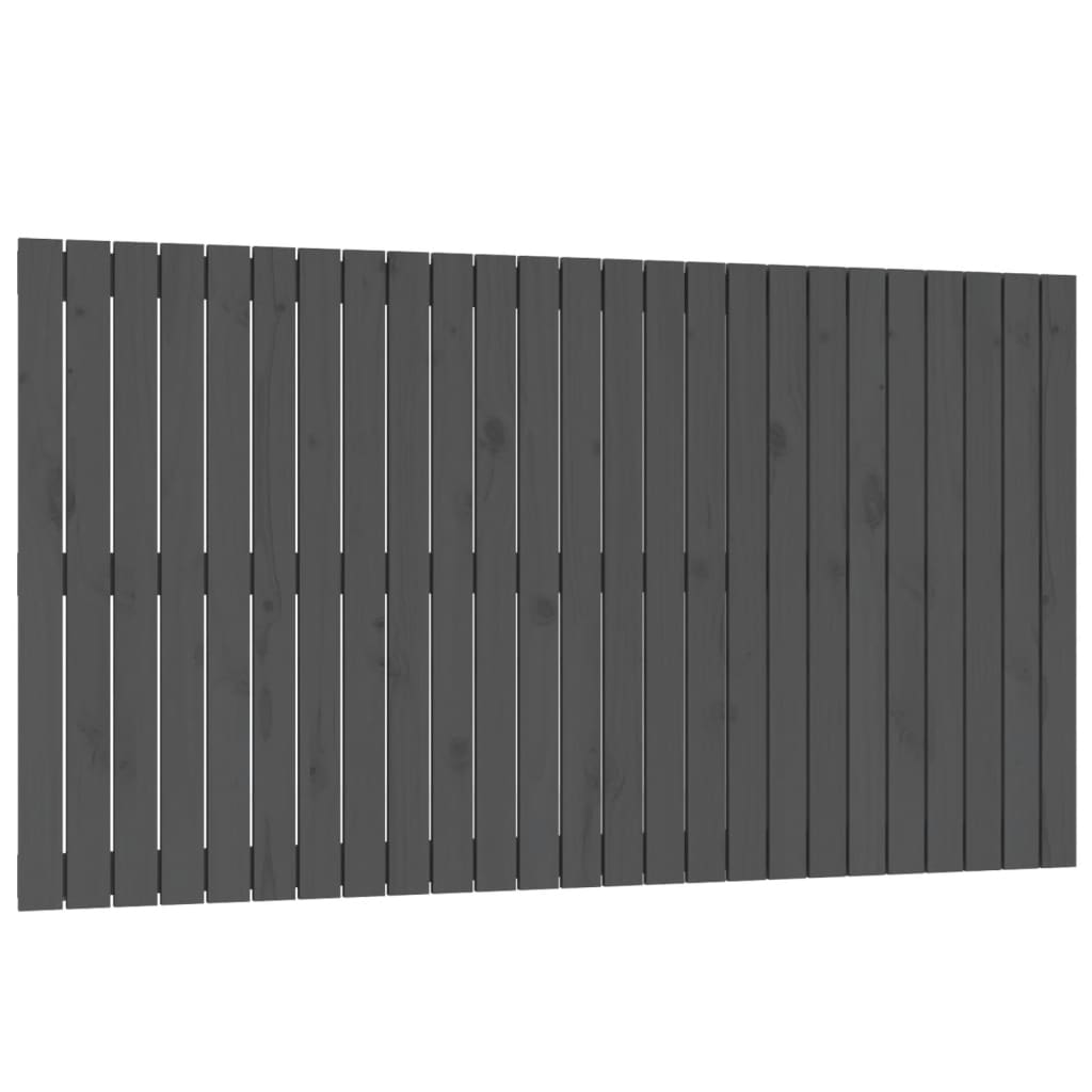 Tăblie de pat pentru perete, gri, 159,5x3x90 cm, lemn masiv pin - Lando