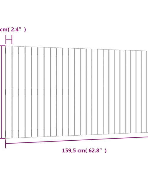 Загрузите изображение в средство просмотра галереи, Tăblie de pat pentru perete, gri, 159,5x3x90 cm, lemn masiv pin - Lando
