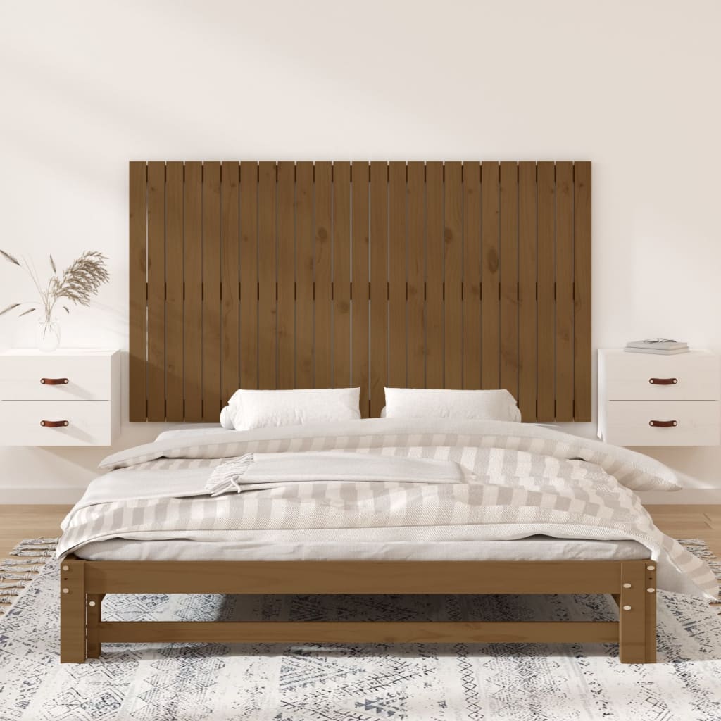 Tăblie de pat pentru perete, maro miere, 159,5x3x90 cm - Lando