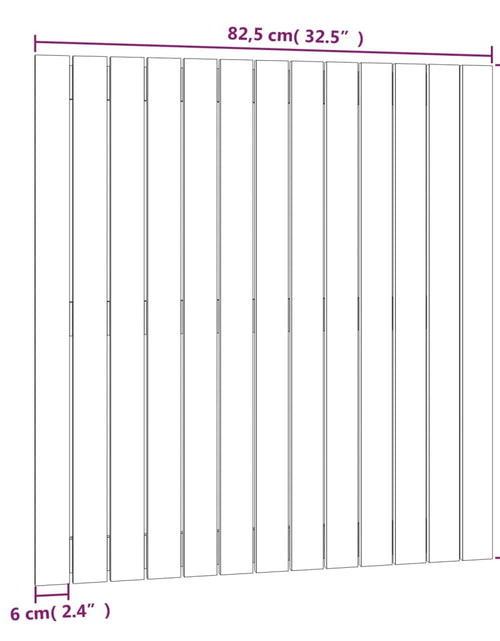 Загрузите изображение в средство просмотра галереи, Tăblie de pat pentru perete, alb, 82,5x3x90 cm, lemn masiv pin - Lando
