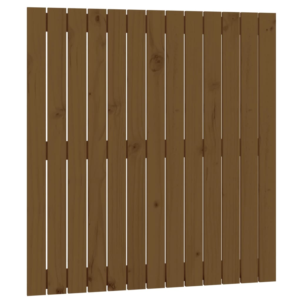 Tăblie de pat pentru perete, maro miere, 82,5x3x90 cm, lemn pin - Lando