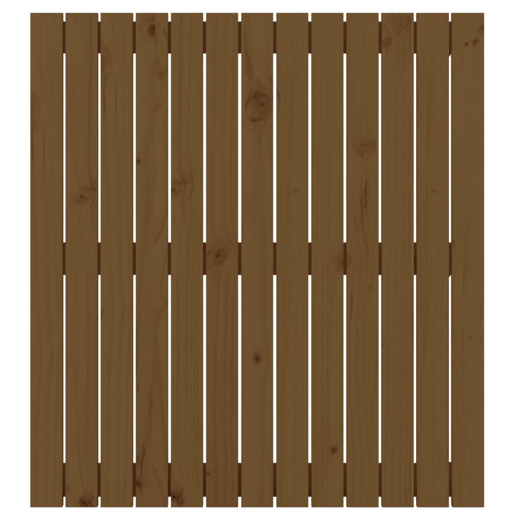 Tăblie de pat pentru perete, maro miere, 82,5x3x90 cm, lemn pin - Lando