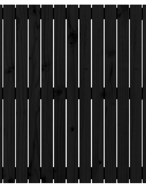 Încărcați imaginea în vizualizatorul Galerie, Tăblie de pat pentru perete, negru, 82,5x3x90 cm lemn masiv pin - Lando
