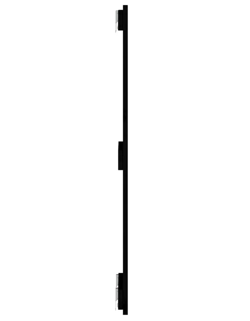 Загрузите изображение в средство просмотра галереи, Tăblie de pat pentru perete, negru, 82,5x3x90 cm lemn masiv pin - Lando
