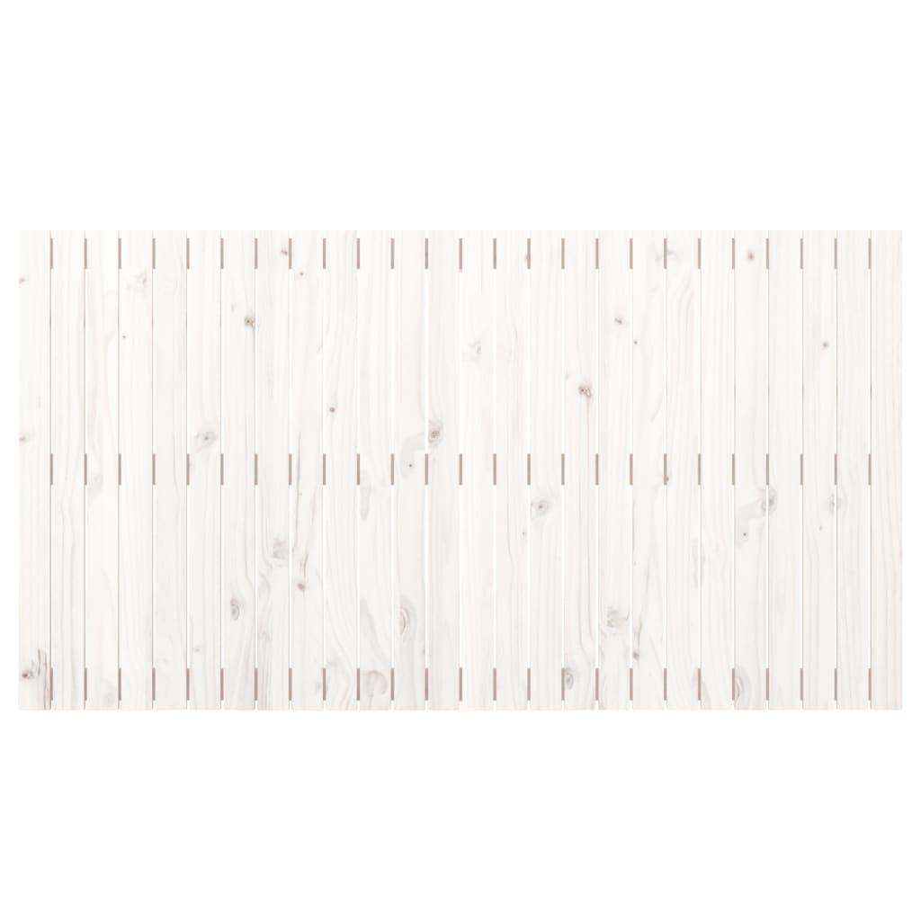 Tăblie de pat pentru perete, alb, 166x3x90 cm, lemn masiv pin - Lando