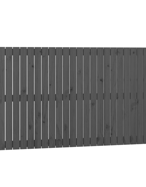 Încărcați imaginea în vizualizatorul Galerie, Tăblie de pat pentru perete, gri, 166x3x90 cm, lemn masiv pin - Lando
